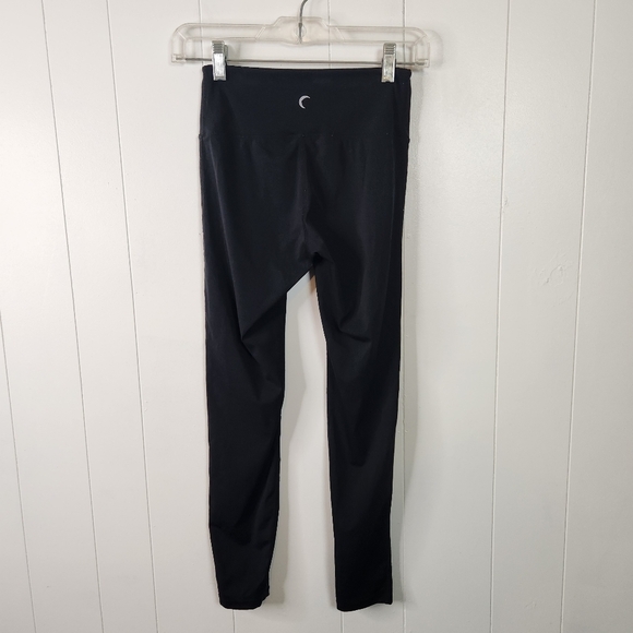 ZYIA Active Black Slashed Lux High Rise Ripped Leggings Size 0 Activewear Gym - Picture 3 of 8